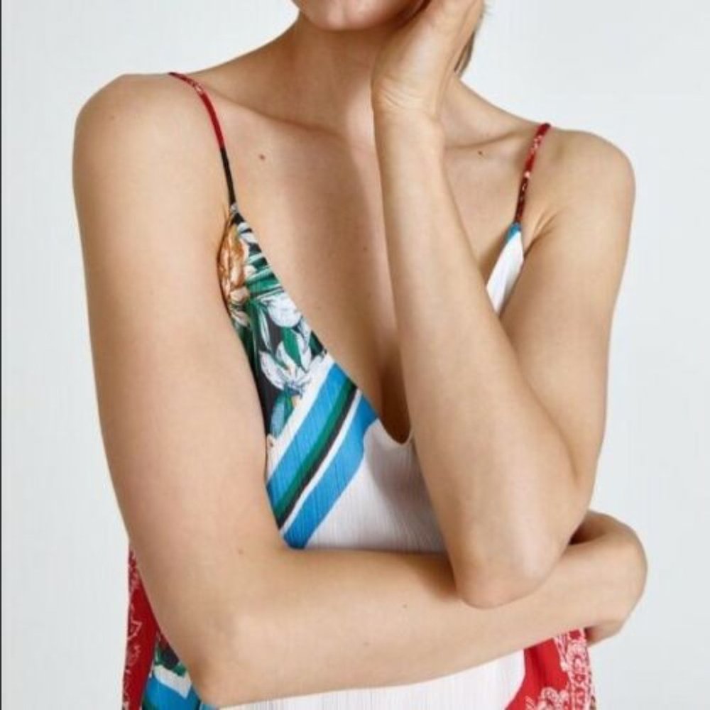 ❤️❤️ZARA PRINTED DRESS WITH STRAPS - Picture 7 of 8